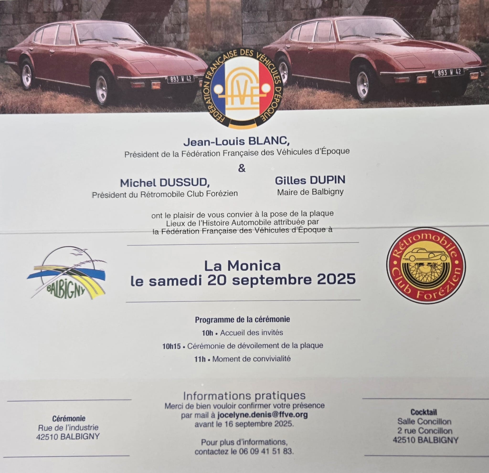 Balbigny, “Luogo della Storia dell’Automobile”